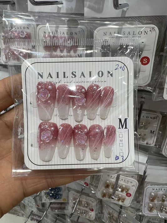 Persist Glam Beauty Acrylic Nails with Design Stones - Persist Glam Beauty