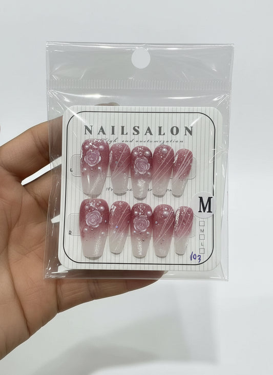 Persist Glam Beauty Acrylic Nails with Design Stones - Persist Glam Beauty