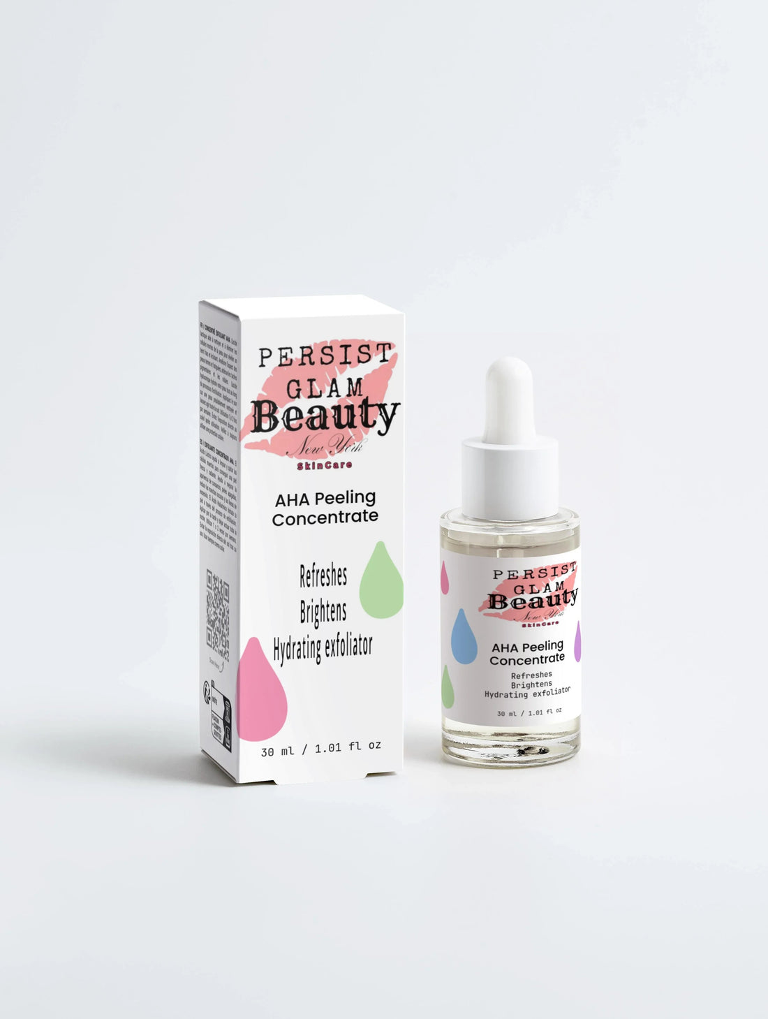 Persist Glam Beauty AHA Peeling Concentrate – Lactic Acid & Hyaluronic Acid Overnight Glow Treatment