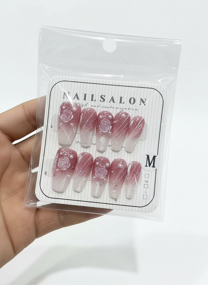 PGB Acrylic Nails with Design Stones
